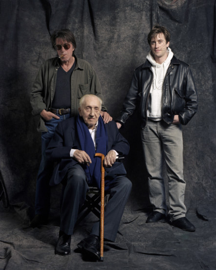 Jacques Dutronc avec son père et son fils Thomas