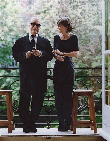 Karl Lagerfeld and Anne-Marie Périer