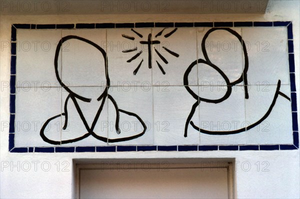 Decoration in the  Matisse chapel  in  Saint-Paul de-Vence