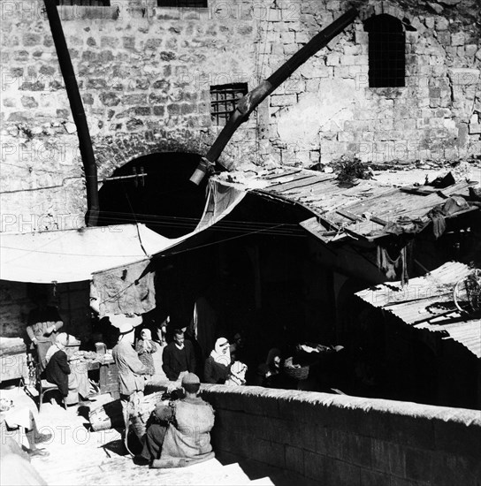 Quartier arabe de Jérusalem, en Palestine