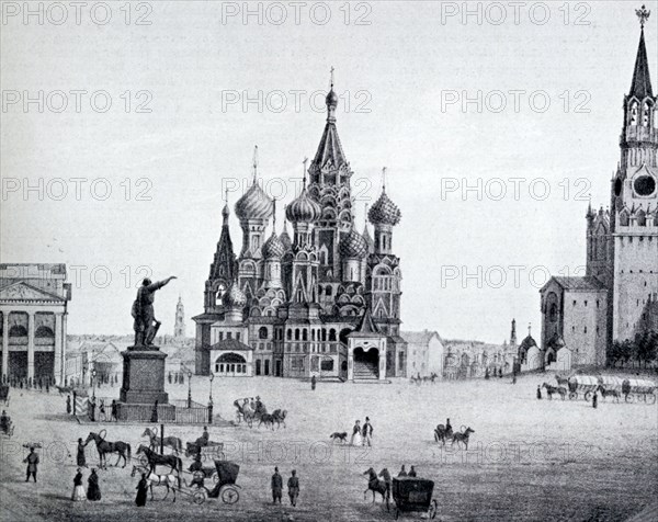 Moscou, La Place Rouge et l'église Vassili Blasphenii