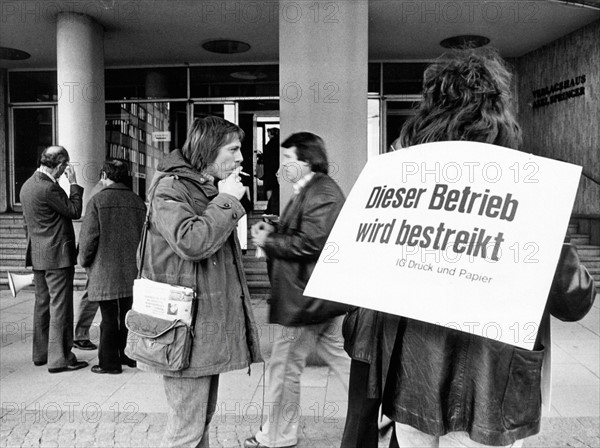 Printers' strike at Axel-Springer Publishing House