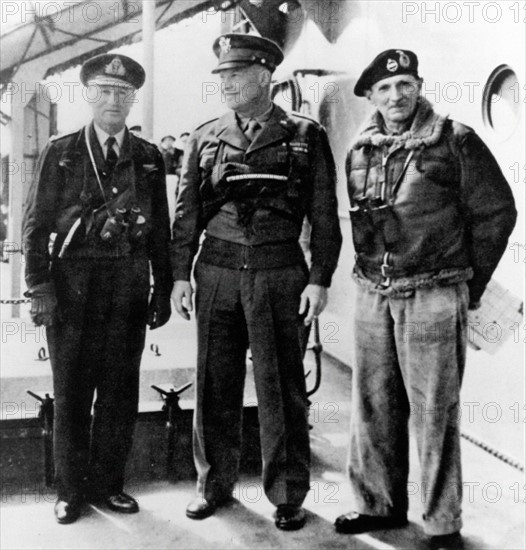 Les chefs militaires du débarquement allié en  Normandie
