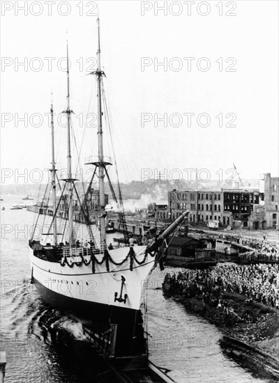 Launch of the "Gorch Fock" (1958)