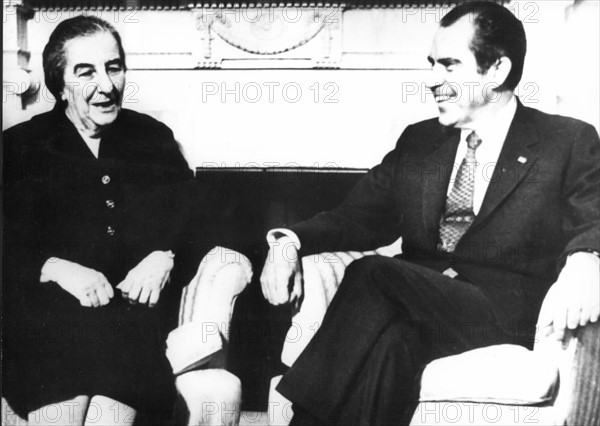 Golda Meir et Richard Nixon, 1971