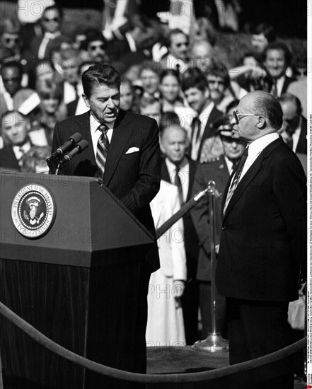 Menachem Begin et Ronald Reagan (1981)