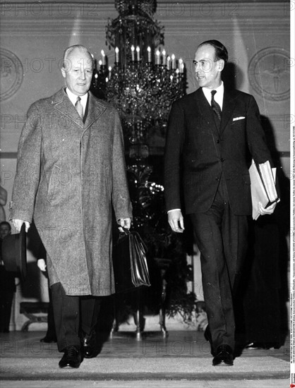 Valéry Giscard d'Estaing et Wilfried Baumgartner (1962)