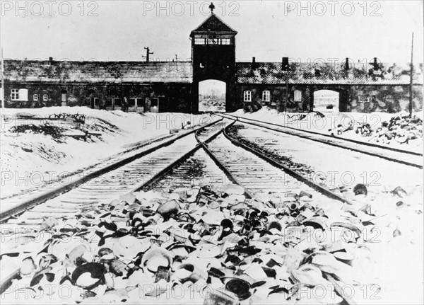 Entrée du camp de concentration de Auschwitz-Birkenau