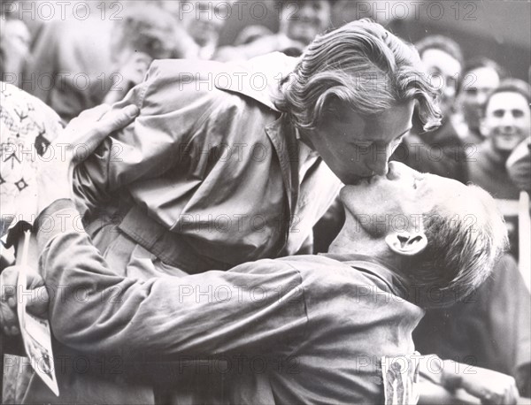 Emil Zatopek aux jeux olympiques d'Helsinki en 1952