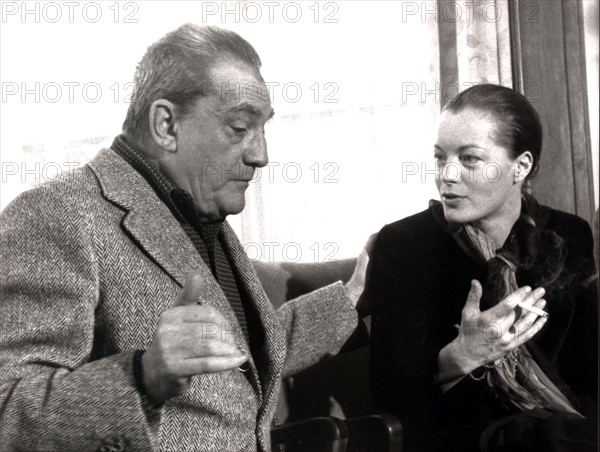 Luchino Visconti et Romy Schneider, 1972.