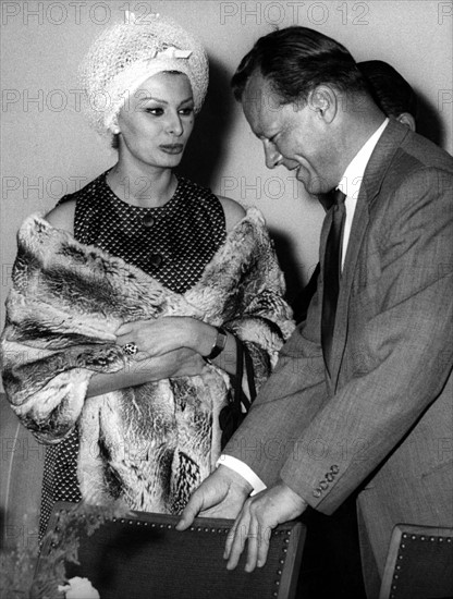 Sophia Loren et Willy Brandt