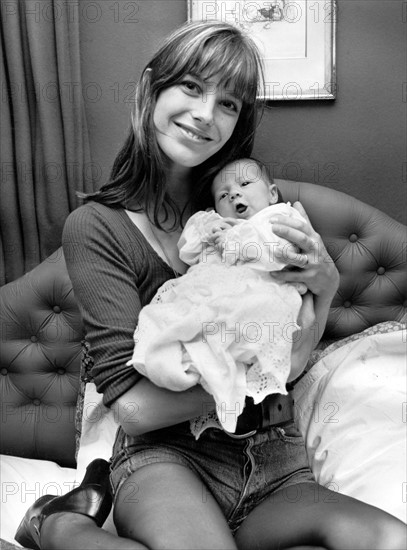 Jane Birkin et sa fille Charlotte, le 19 août 1971