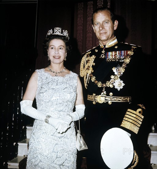 La reine Elisabeth II et son mari le Prince Philip