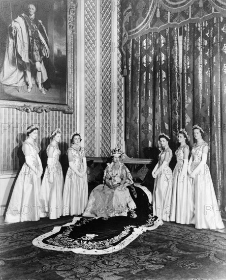 La reine Elisabeth II le jour du couronnement