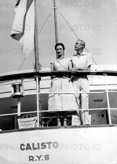 Herzog und Herzogin von Windsor auf der Yacht