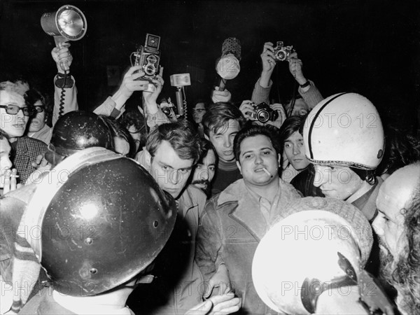 Olivier Castro et Alain Geismar. Paris, mai 1968