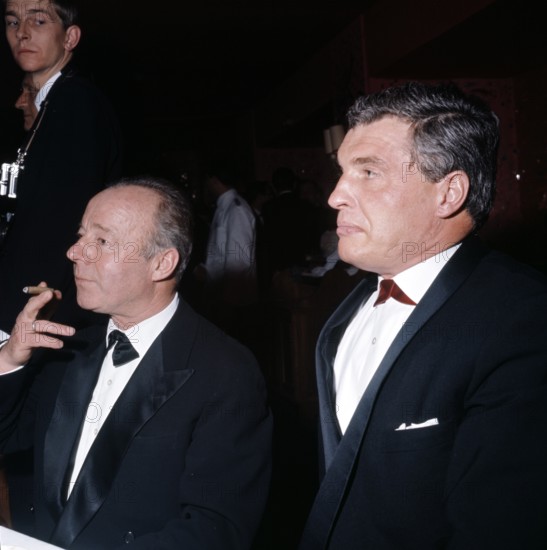 Heinz RÜHMANN and Helmut SCHMID at the Bal Paré in Munich, 1966