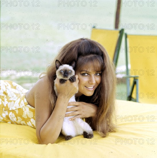 Claudia Cardinale with cat