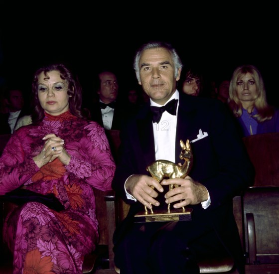 Joachim FUCHSBERGER and Gundula KORTE at the Bambi awards, 1970