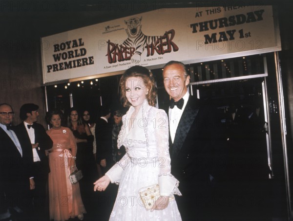 David NIVEN with his wife Hjordis, 1975