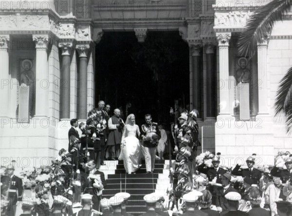 RAINIER III. Prince of Monaco and Grace KELLY, wedding 1956