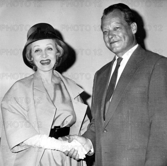 Marlene DIETRICH with Willy BRANDT