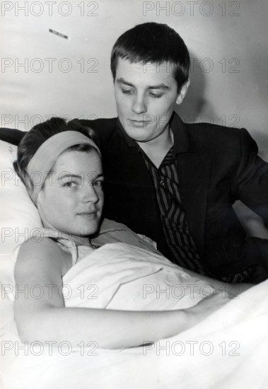 Alain DELON at Romy SCHNEIDER's bedside