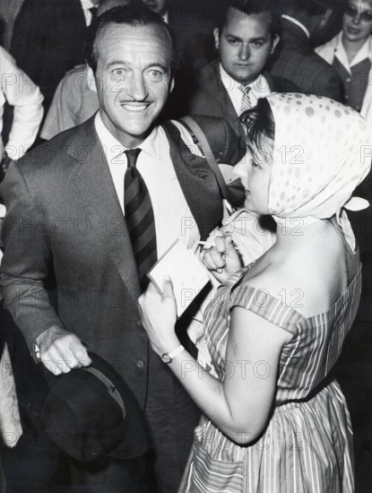 David NIVEN is asked for an autograph
