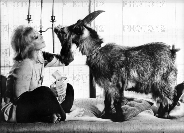 Kim NOVAK with her billy goat 'Creature'