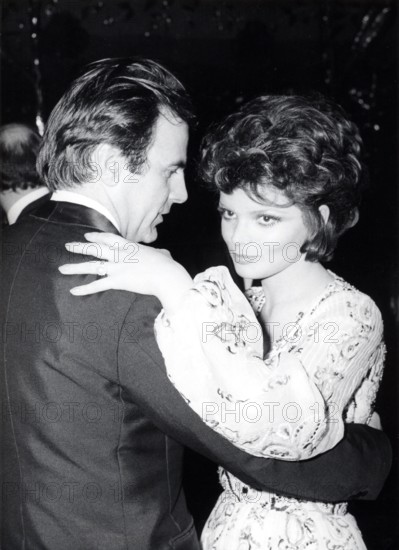 Maximilian SCHELL and Uschi GLAS, Filmball Munich 1971