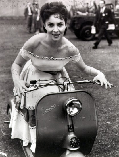 Gina LOLLOBRIGIDA on VESPA