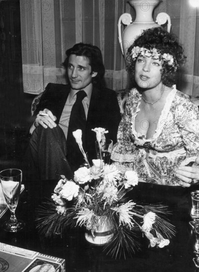 Romy SCHNEIDER with husband Daniel BIASINI, 1975