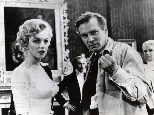 Marilyn MONROE and Sir Laurence OLIVIER filming
