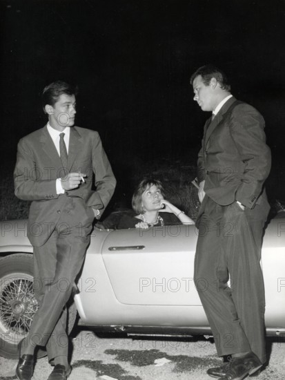 Alain DELON, Annie GIRARDOT and Renato SALVATORI in 1962