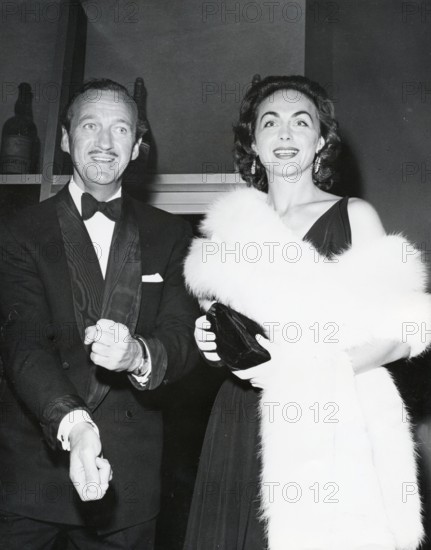 David NIVEN and wife Hjordis, 1954