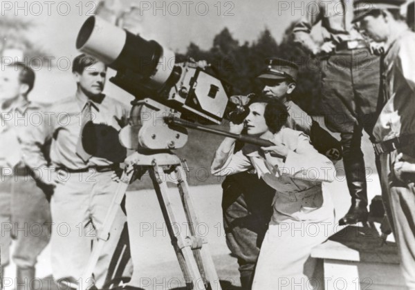 Leni RIEFENSTAHL filming in 1936