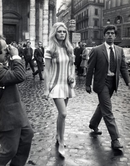 Brigitte BARDOT in a mini dress, 1969