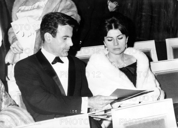 Maximilian SCHELL and Princess Soraya ESFANDIARY BAKHTIARY, 1963