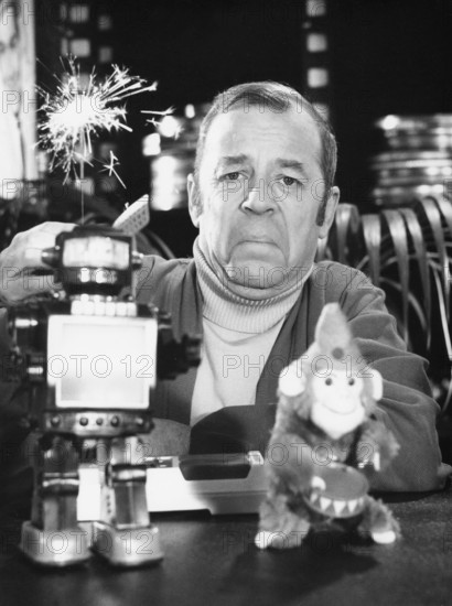 Chris HOWLAND, portrait with sparkler and toys undated