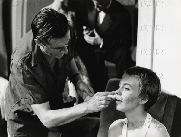 Jean SEBERG filming "Bonjour tristesse" in 1958