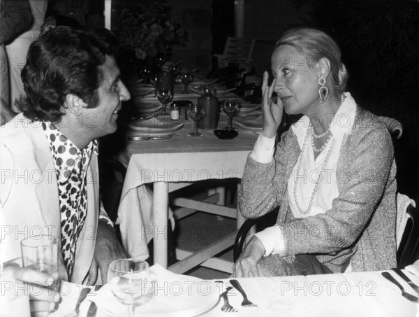 Gilbert BÉCAUD and Michèle MORGAN, St. Tropez 1973