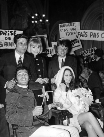 After the wedding of Corinne CLERY and Hubert WAYAFFE, 1968