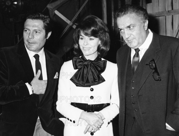 Marcello MASTROIANNI, Anne HEYWOOD and Federico FELLINI, 1968