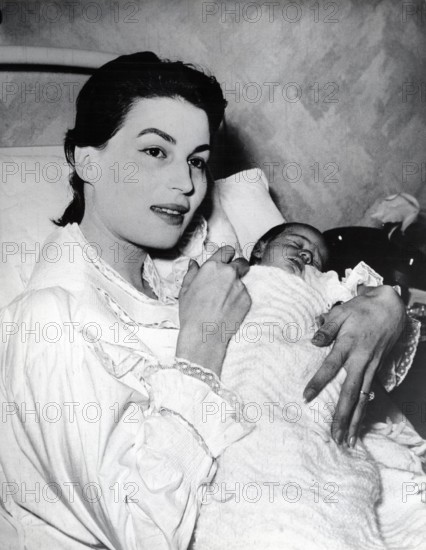 Silvana MANGANO and newborn son Federico