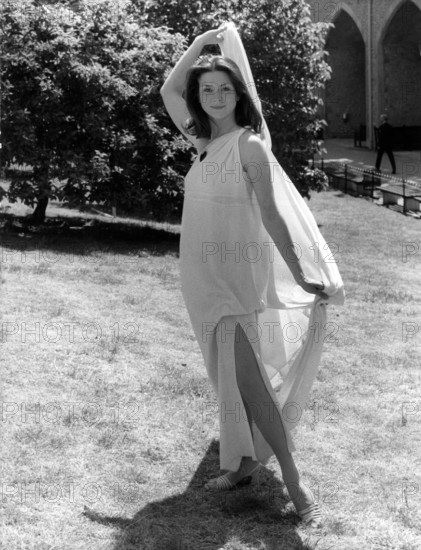 Holly PALANCE at the preview of the "Fashion White Fantasia", London 1976