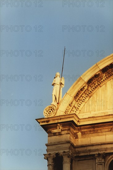 Détail de la façade de l'église San Zaccaria à Venise.