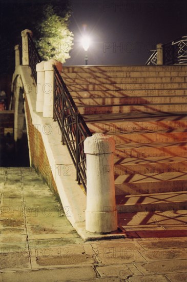 The Ponte Longo by night in Venice.