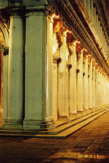 The Procuratie Nuove Palace and the Marciana Library in Venice.