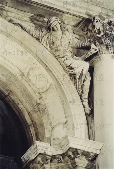 Détail de l'église Sainte-Marie du Salut à Venise.