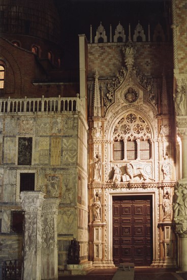 The Four Moors and the entry of the Palazzo Ducale in Venice.